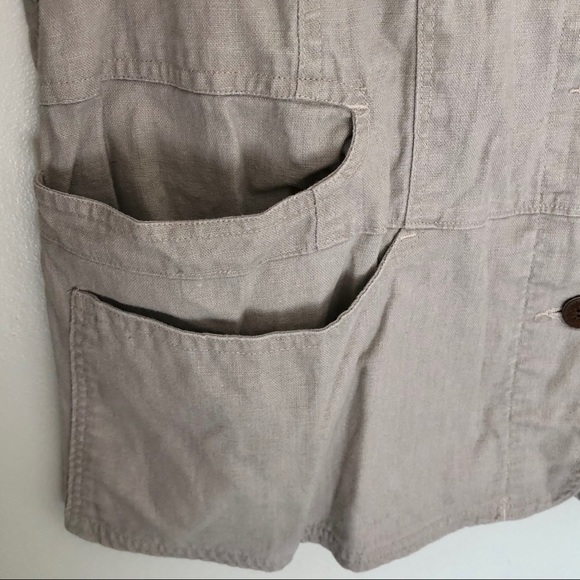 Woolrich Women’s Linen Blend Jacket in Dark Stone - Picture 4 of 7